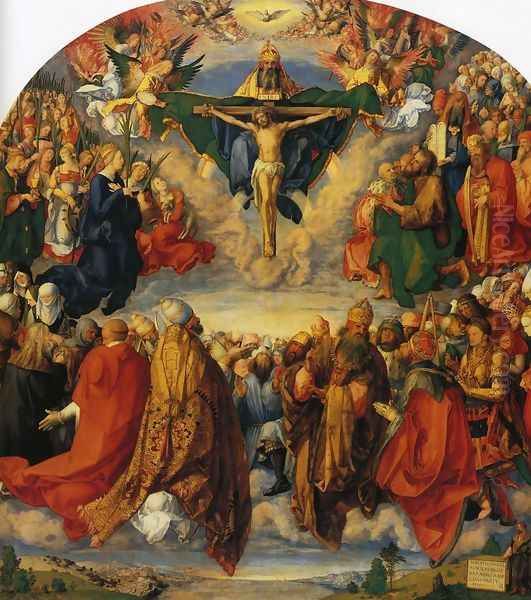 Adoration of the Trinity Oil Painting by Albrecht Durer