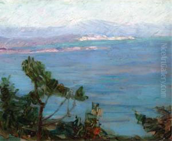 Along The Coast Oil Painting by Konstantinos Maleas