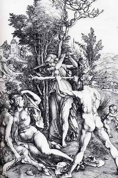 Hercules At The Crossroads 1498 Oil Painting by Albrecht Durer