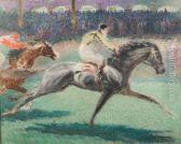 Pendant La Course Oil Painting by Louis-Ferdinand Malespina