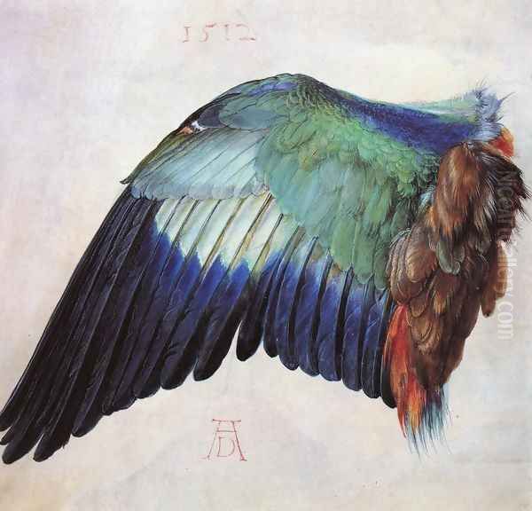 Wing of a Roller Oil Painting by Albrecht Durer