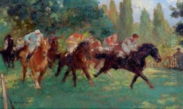 Le Galop Oil Painting by Louis-Ferdinand Malespina