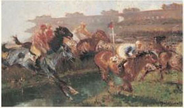 Auteuil, Riviere Du Huit Oil Painting by Louis-Ferdinand Malespina