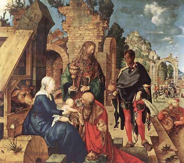 Adoration Of The Magi Oil Painting by Albrecht Durer