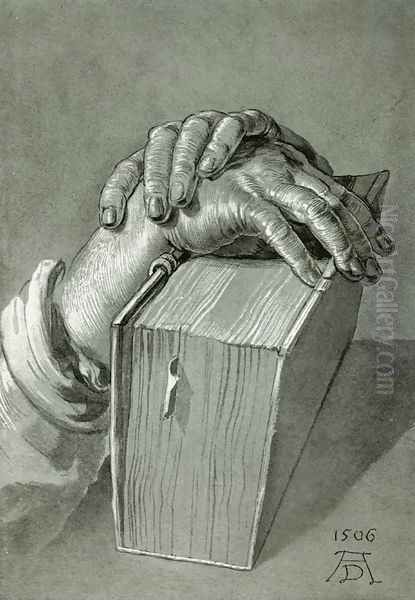 Hand Study with Bible Oil Painting by Albrecht Durer