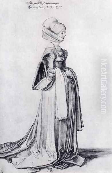 A Nuremberg Costume Study Oil Painting by Albrecht Durer