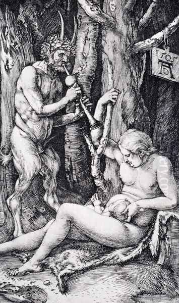 Satyr Family Oil Painting by Albrecht Durer