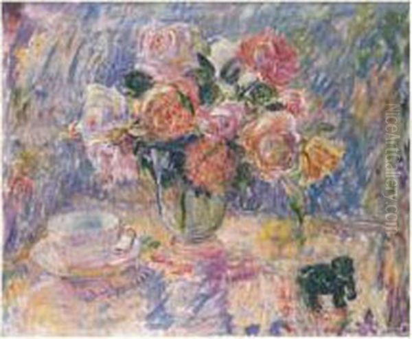 Bouquet De Fleurs Oil Painting by William Malherbe