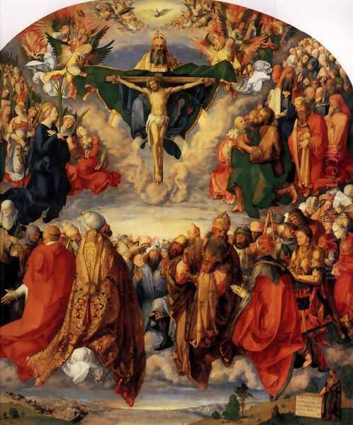 Adoration of the Trinity (or Landauer Altar) Oil Painting by Albrecht Durer