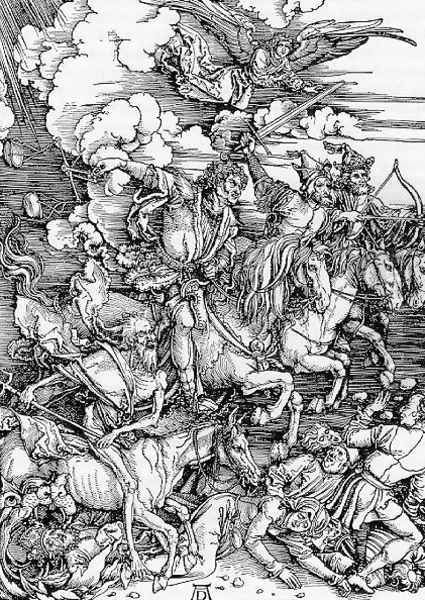 The Four Horsemen Of The Apocalypse Oil Painting by Albrecht Durer