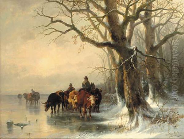 Homeward Bound Oil Painting by Christian Friedrich Mali