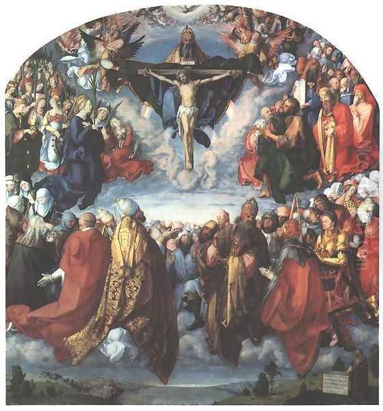 Adoration of the Trinity I Oil Painting by Albrecht Durer