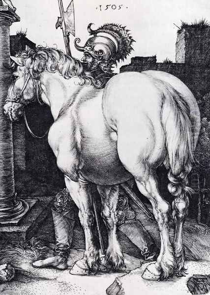 The Large Horse Oil Painting by Albrecht Durer