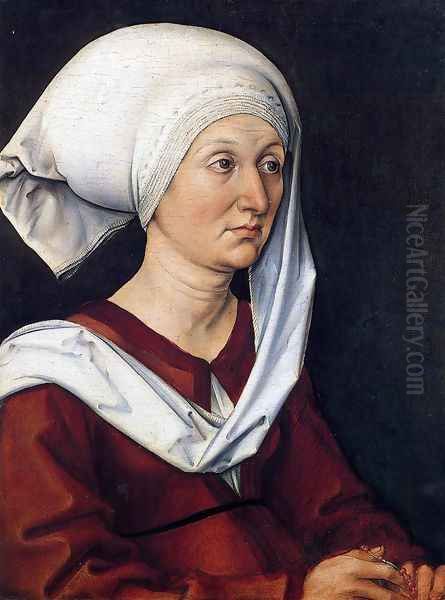 Portrait of Barbara Durer I Oil Painting by Albrecht Durer