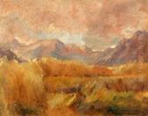 Campagna Piemontese Oil Painting by Angelo Malinverni