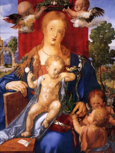 Madonna With The Siskin Oil Painting by Albrecht Durer