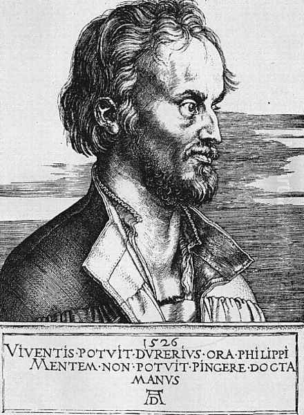 Portrait Of Philip Melanchthon Oil Painting by Albrecht Durer