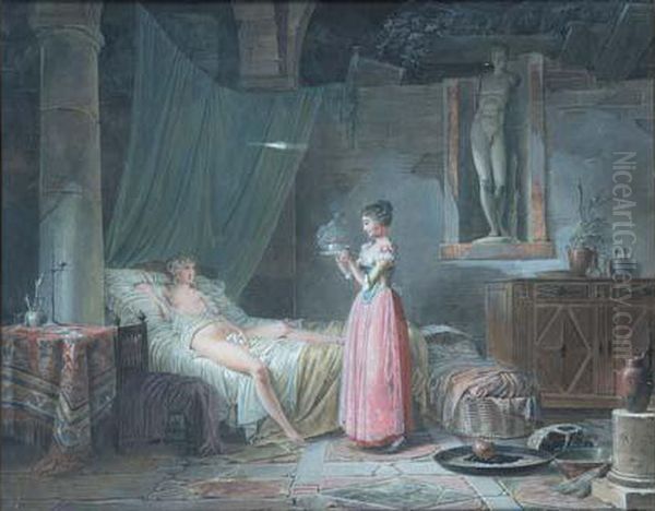 Le Bouillon De L'accouchee Oil Painting by Jean-Baptiste Mallet