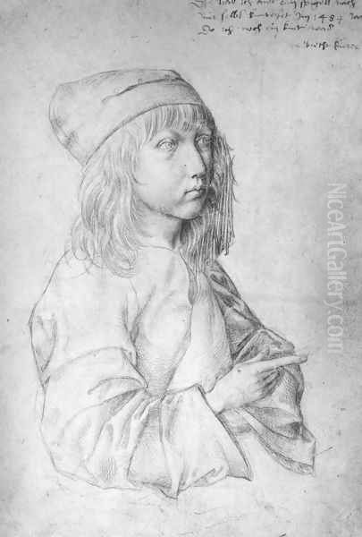 Self Portrait At 13 Oil Painting by Albrecht Durer