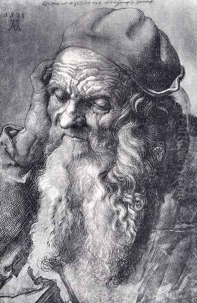 Head Of An Old Man Oil Painting by Albrecht Durer