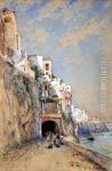 Amalfi Oil Painting by Francesco, Lord Mancini