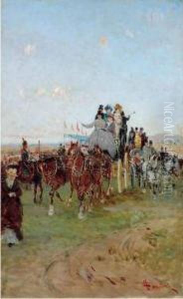 La Passeggiata In Carrozza Oil Painting by Francesco, Lord Mancini