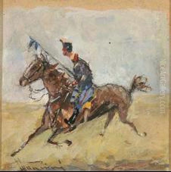 Cavalleggero Oil Painting by Francesco, Lord Mancini