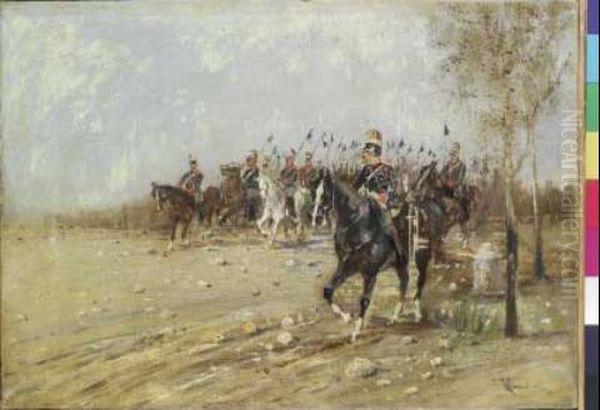 Squadrone Di Cavalleria Oil Painting by Francesco, Lord Mancini