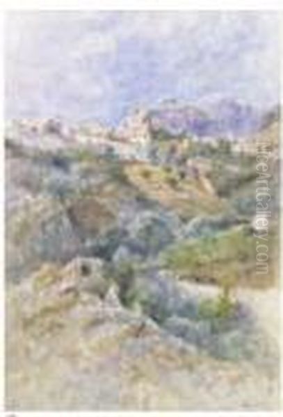 Veduta Di Positano Oil Painting by Francesco, Lord Mancini