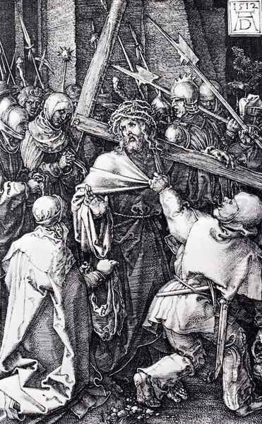 Bearing Of The Cross (Engraved Passion) Oil Painting by Albrecht Durer