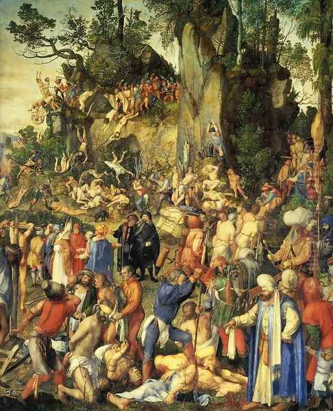 Martyrdom of the Ten Thousand Oil Painting by Albrecht Durer