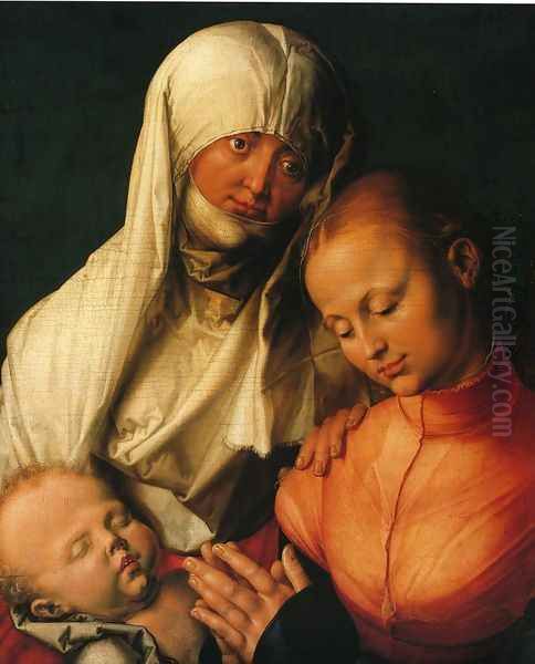 Virgin and Child with St. Anne Oil Painting by Albrecht Durer