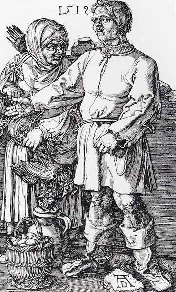 The Peasant And His Wife At Market Oil Painting by Albrecht Durer