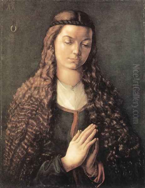 Portrait Of A Young Furleger With Loose Hair Oil Painting by Albrecht Durer