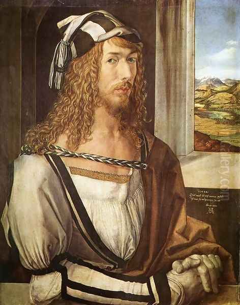 Self-Portrait at 26 Oil Painting by Albrecht Durer