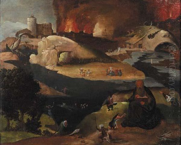 The Temptation Of Saint Anthony Oil Painting by Jan Mandijn