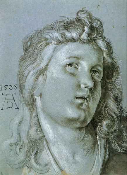 Head Of An Angel Oil Painting by Albrecht Durer