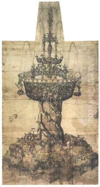 Fountain Oil Painting by Albrecht Durer