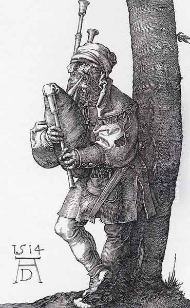 The Bagpiper Oil Painting by Albrecht Durer