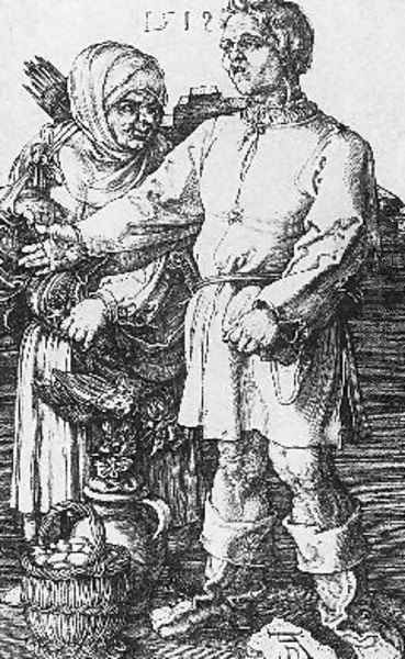 Peasants At The Market Oil Painting by Albrecht Durer