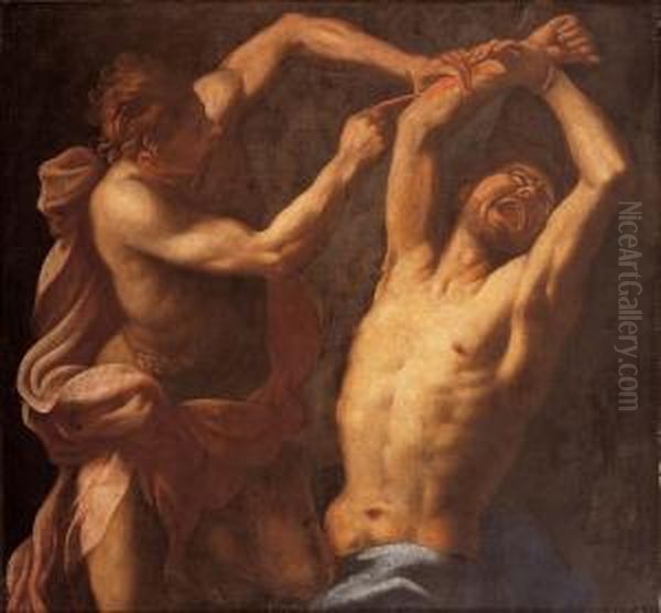 Apollo E Marsia Oil Painting by Bartolomeo Manfredi