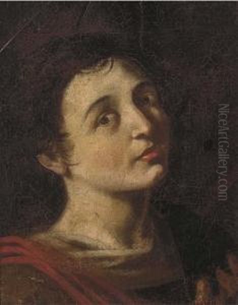 Head Of A Saint Oil Painting by Bartolomeo Manfredi