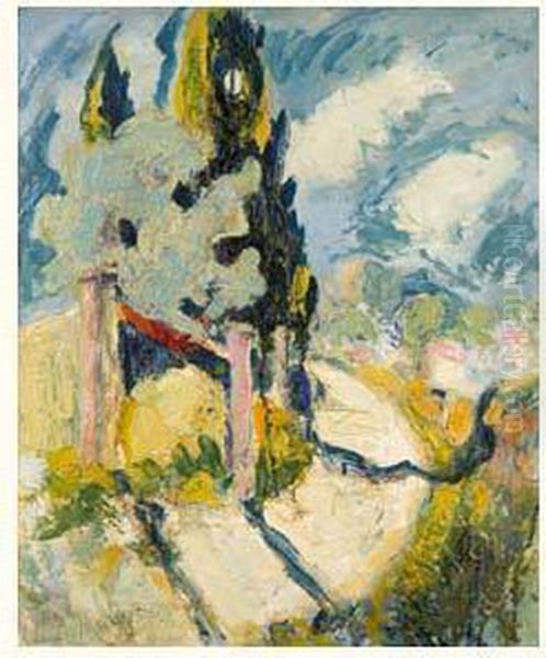 Route Provencale Oil Painting by Joseph C., Jose Mange