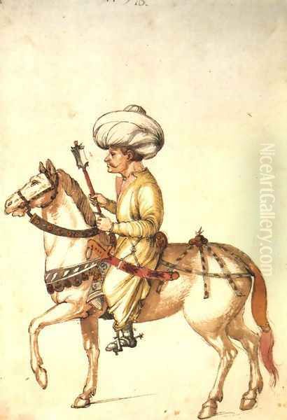 Turkish Horseman Oil Painting by Albrecht Durer