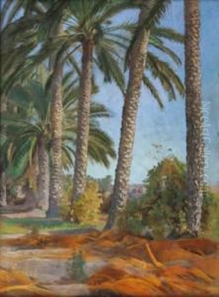 Les Palmiers Oil Painting by Marcel Mangin