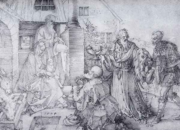 The Adoration Of The Wise Men Oil Painting by Albrecht Durer