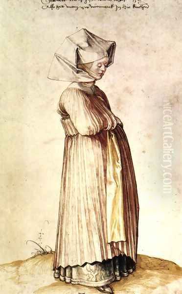 Nuremburg Woman Dressed for Church Oil Painting by Albrecht Durer