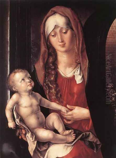 Virgin And Child Before An Archway Oil Painting by Albrecht Durer