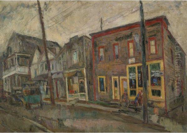 Street In The Bronx Oil Painting by Abraham Manievich