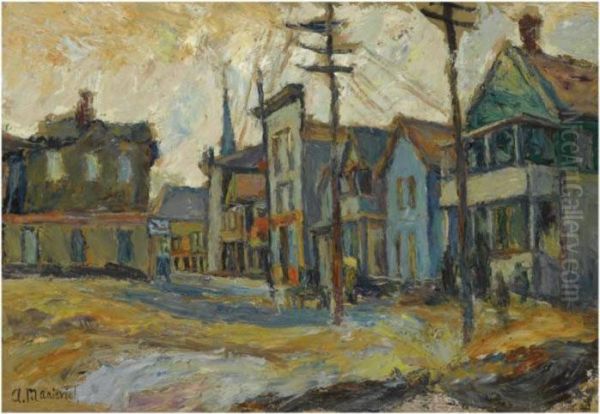 Bridgeport Common Oil Painting by Abraham Manievich